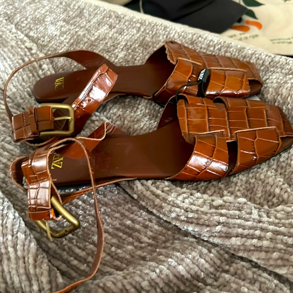 Zara Fishermen Leather Sandals